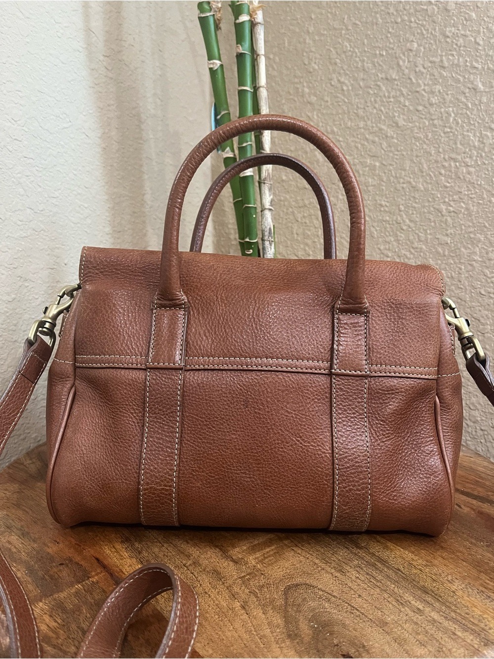 MULBERRY SMALL OAK BROWN GRAINED LEATHER BAYSWATER SATCHEL - Picture 2 of 16